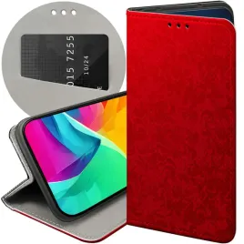 etui-z-klapka-do-realme-c55-wzory-czerwone-serca-roze-futeral-pokrowiec