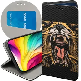 etui-z-klapka-do-realme-c55-wzory-lew-lwy-lwica-futeral-pokrowiec-case