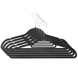 wieszaki-ubranie-5-szt-zestaw-czarne-zamszowe