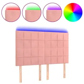 zaglowek-do-lozka-z-led-rozowy-144x5x118-128-cm-aksamit