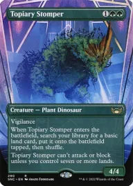 mtg-topiary-stomper-borderless-or-new-capenna-snc-or-rare-en-nm-or-full-art