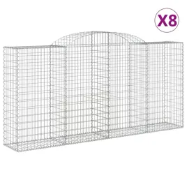 kosze-gabionowe-8-szt-300x50x140-160-cm-galwanizowane-zelazo