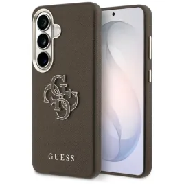 etui-guess-grained-big-4g-metal-logo-do-samsung-galaxy-s26-brazowy