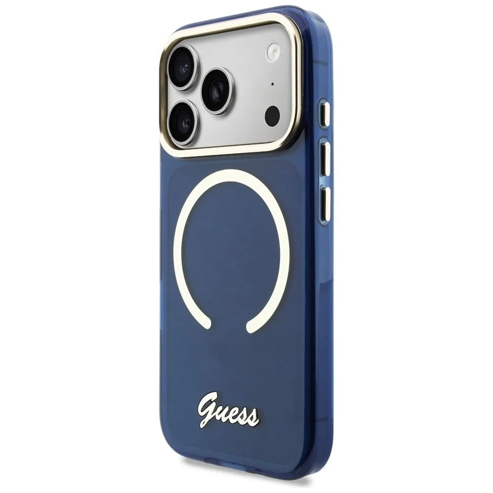 etui-guess-iml-script-metal-magsafe-do-iphone-17-pro-niebieski