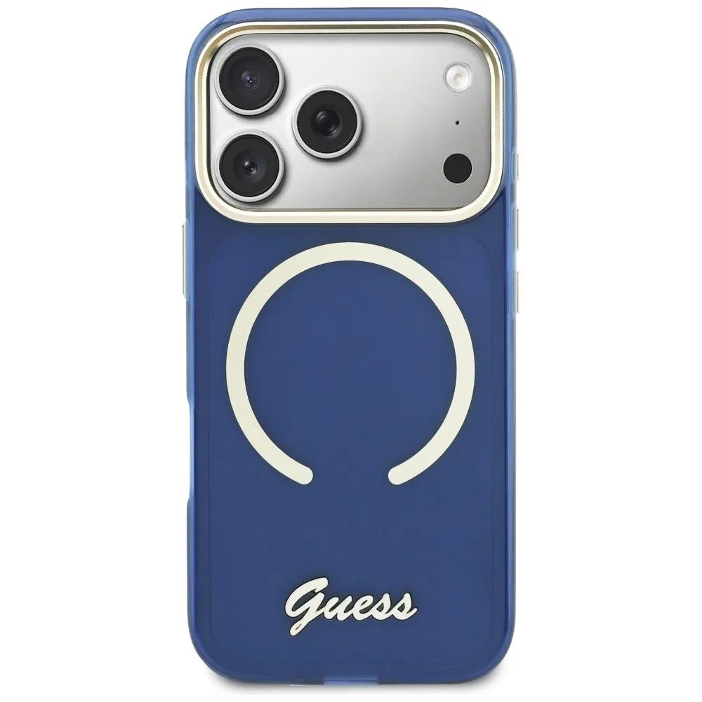etui-guess-iml-script-metal-magsafe-do-iphone-17-pro-niebieski