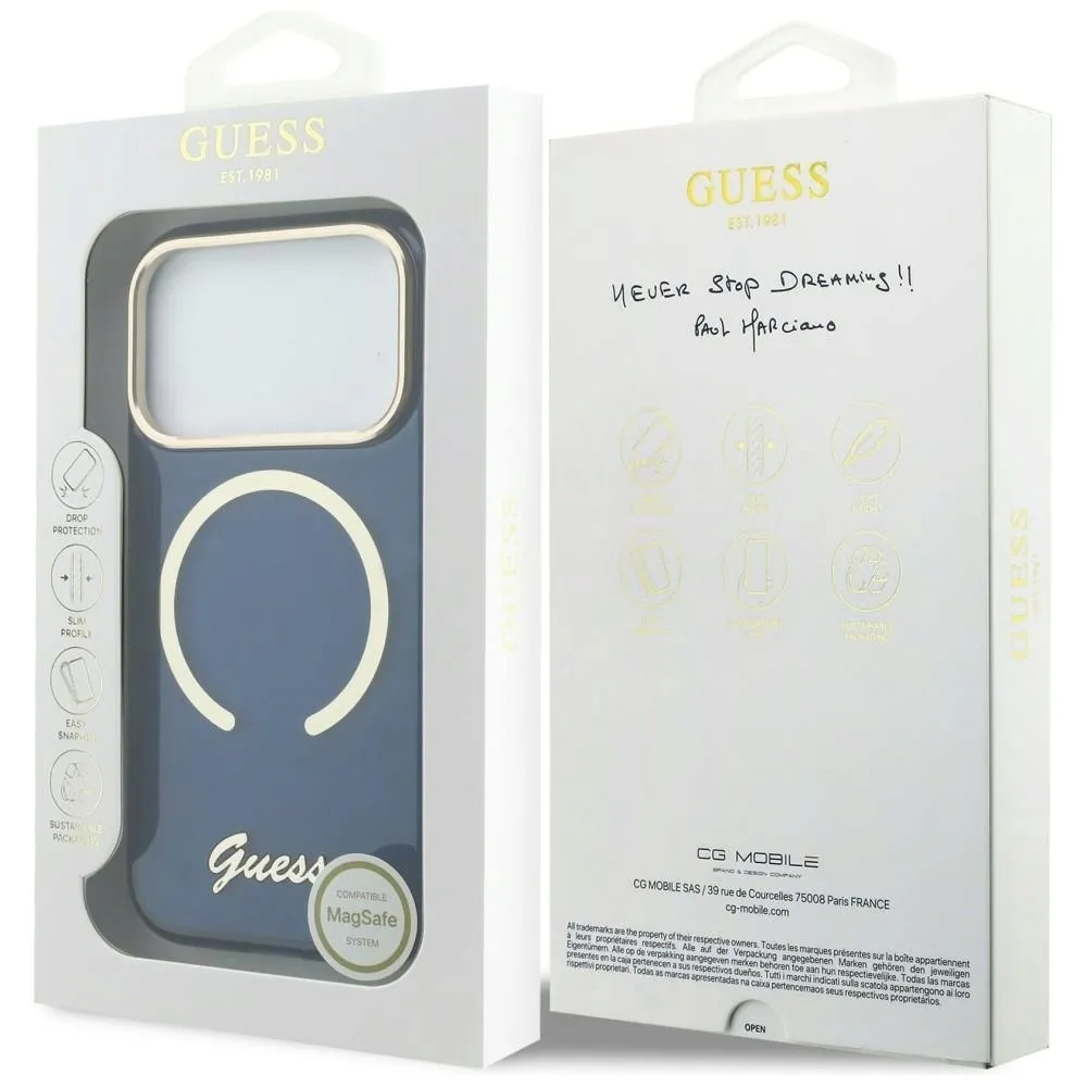 etui-guess-iml-script-metal-magsafe-do-iphone-17-pro-niebieski