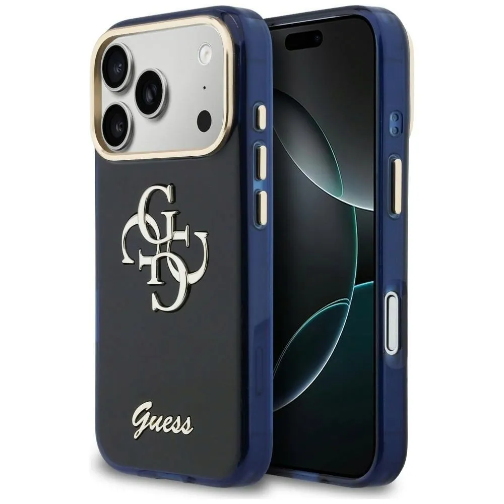 etui-guess-iml-4g-script-metal-do-iphone-17-pro-niebieski