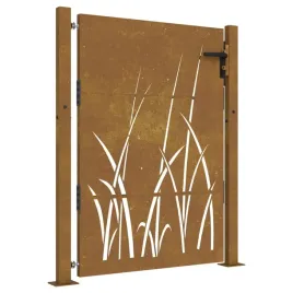 furtka-ogrodowa-105x130-cm-stal-kortenowska-motyw-trawy