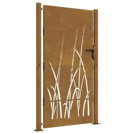 furtka-ogrodowa-105x180-cm-stal-kortenowska-motyw-trawy