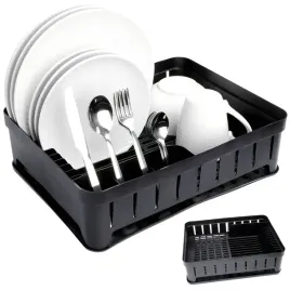 suszarka-naczyn-czarna-taca-ociekacz-talerze-kubki