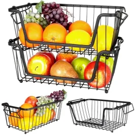 koszyk-2-pietrowy-poziomowy-polka-regal-na-owoce-warzywa-metalowy-czarny