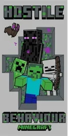 recznik-plazowy-70x140-minecraft-hostile-behaviou-szary-plazowy-bawelniany