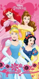 recznik-plazowy-70x140-ksiezniczki-princess-bella-aurora-kopciuszek