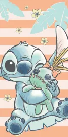 recznik-plazowy-70x140-lilo-and-stitch-tropical-hugs-pomaranczowy-dzieciecy