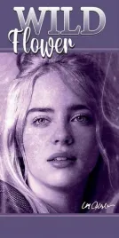 recznik-plazowy-70x140-billie-eilish-fioletowy-bawelniany