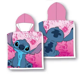 poncho-dla-dzieci-50x100-liloandstitch-rozowy-recznik-z-kapturem-mikrofibra