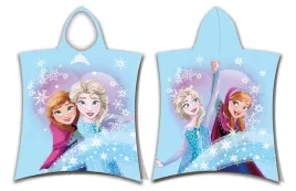 poncho-dla-dzieci-50x115-frozen-winter-fun-niebieskie-recznik-z-kapturem
