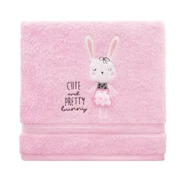 recznik-dzieciecy-50x90-bunny-kroliczek-rozowy-baby