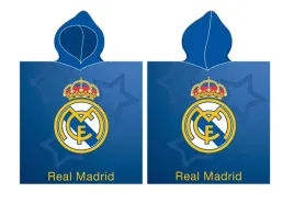 poncho-dla-dzieci-55x110-real-madryt-herb-gwiazda-niebieskie-z-kapturem