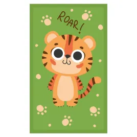 reczniczek-do-przedszkola-30x50-tygrysek-zielony-pomaranczowy-bawelniany