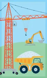 reczniczek-do-przedszkola-30x50-kids-niebieski-koparka-dzwig-bawelniany