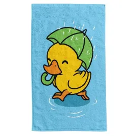 reczniczek-do-przedszkola-30x50-kaczuszka-niebieski-zolty-zielony-bawelna