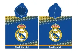 poncho-dla-dzieci-55x110-real-madryt-herb-niebieskie-zolte-kropki