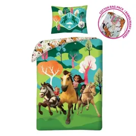 posciel-140x200-spirit-konie-zielona-poszewka-70x90-kids-halantex