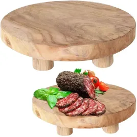 deska-drewniana-okragla-taca-na-nozkach-serwowania
