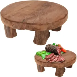 deska-drewniana-okragla-taca-na-nozkach-serwowania