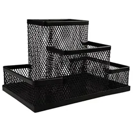 przybornik-na-biurko-siatkowy-4a-czarny