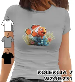 t-shirt-koszulka-damska-morskie-zwierzeta-meduza-rybka-nemo-ryba-ryby-xs
