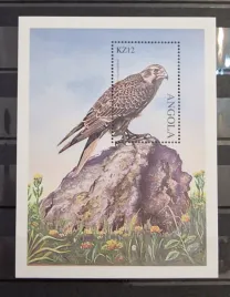 2000-blok-ptaki-drapiezne-sokol-angola-mnh