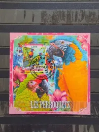 znaczki-fauna-ptaki-papugi-burkina-faso-kasowany-p25