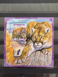 znaczki-fauna-koty-pumy-burkina-faso-kasowany-zn27