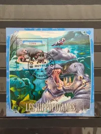znaczki-fauna-hipopotamy-burkina-faso-kasowany-zn27