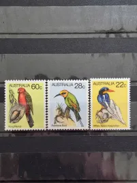 znaczki-fauna-ptaki-papuga-zimorodek-australia-czysty-p29