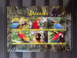 znaczki-fauna-ptaki-papugi-antigua-and-barbuda-czysty-d