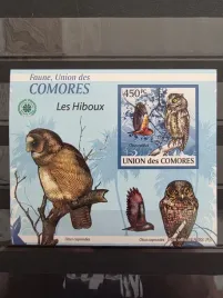 znaczki-fauna-ptaki-sowy-komory-czysty-imperf-zn18