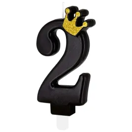 swieczka-na-tort-cyfra-2-zlota-korona-czarny-partypal-88-cm