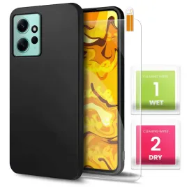 etui-do-xiaomi-redmi-note-12-4g-czarne-matowe-slim-silikon-szklo-9h
