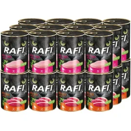 mokra-karma-dla-kota-rafi-z-mix-smakow-kaczka-indyk-puszki-24-x-400-g