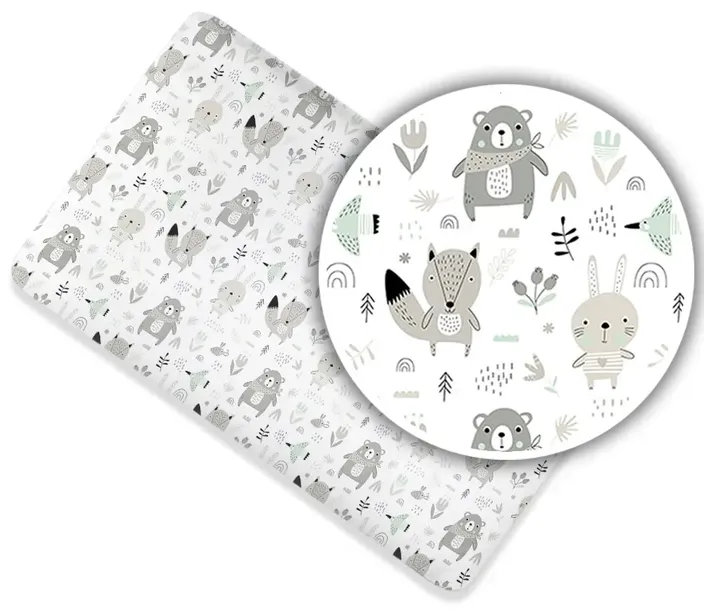 PRZEŚCIERADŁO BAWEŁNIANE DO ŁÓŻECZKA 120x60 NA WYSOKI MATERAC 12,5 CM WZORY