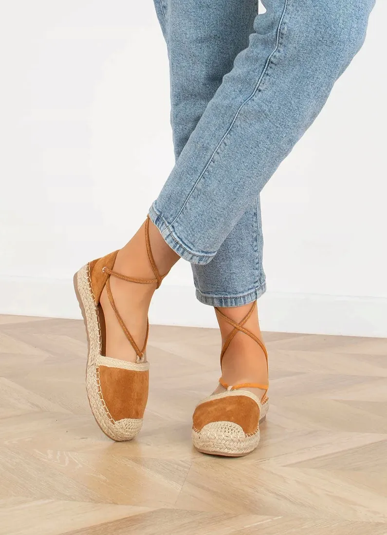 7565-camel-espadryle-balerinki-wiazane-40