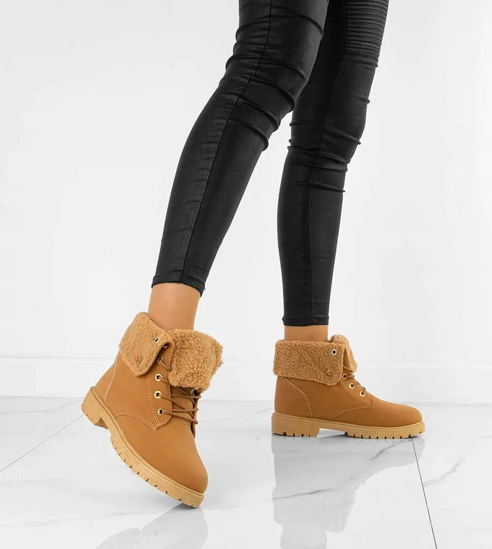 6817-camel-ocieplane-traperki-botki-timberki-36