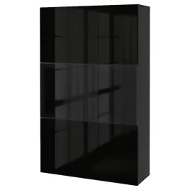ikea-besta-regal-selsviken-polysk-120x42x193-cm