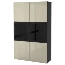 ikea-besta-regal-czarnybraz-selsviken-120x42x193cm