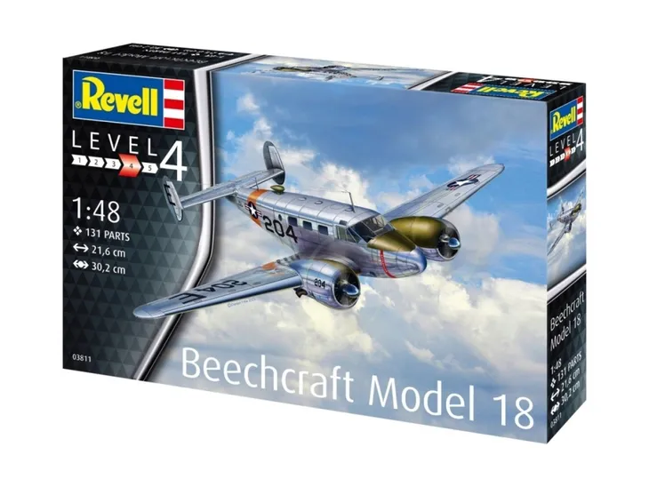 model-do-sklejania-revell-beechcraft-model-18-stan-nowy
