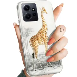 etui-do-xiaomi-redmi-note-12-wzory-zyrafa-smieszne-sawanna-obudowa-case