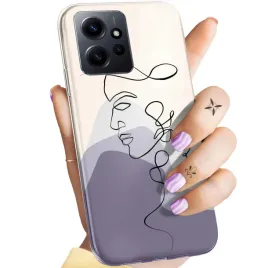 etui-do-xiaomi-redmi-note-12-wzory-continuous-line-art-kreska-linie-obudowa